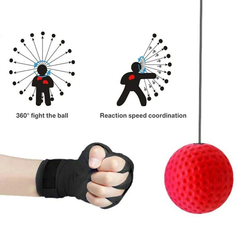 Boxe Reflex Ball Head-mounted PU Punch Ball MMA Sanda Training Hand Eye Reaction Gym Sandbag Muay Thai Boxeo attrezzature per il Fitness