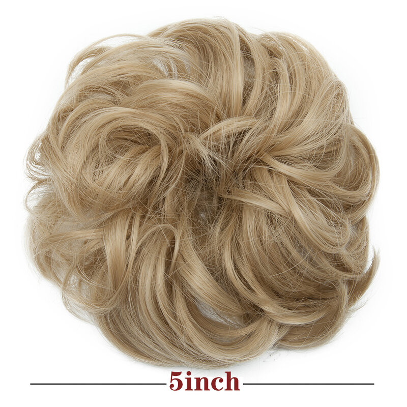 HAIRRO syntetyczne elastyczne włosy Scrunchie kręcone Chignons gumka do włosów naturalne sztuczne włosy kok kręcone włosy Clip in kucyki przedłużanie włosów