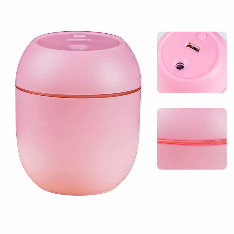 Portable Humidifier 250Ml Essential Oil Diffuser 2 Modes USB Auto Off With LED Light For Home Car Mist Maker Face Steamer