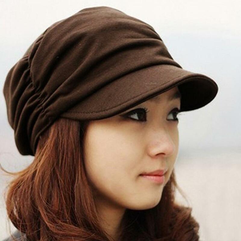 HOT Penjualan!!! Wanita Fashion Lipit Memuncak Cap Hat Kasual Olahraga Luar Ruangan Perjalanan Sunhat