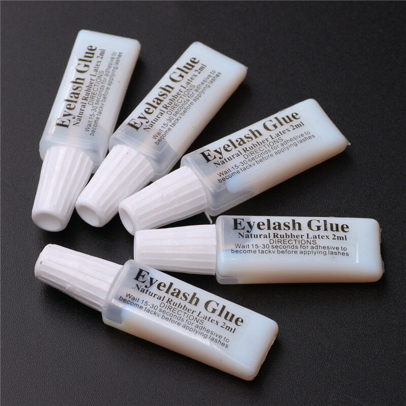 2ml  Eyelash Glue Milky White Waterproof Lasting Fast Drying False Eyelash Glue No Irritation Lashes Adhesive Makeup