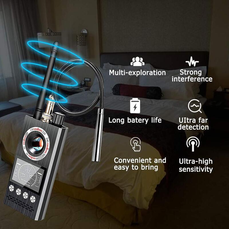 Anti Mata-mata Nirkabel RF Detektor Sinyal Bug GSM GPS Pelacak Kamera Tersembunyi Perangkat Menguping Versi Profesional Militer K68