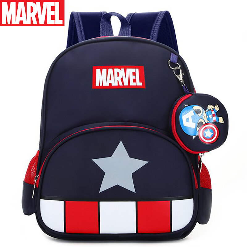 Marvel Jungen Rucksack Für Studenten Marke Cartoon Captain America Kinder Handtaschen Kinder Spiderman Nette Schulranzen Große Kapazität