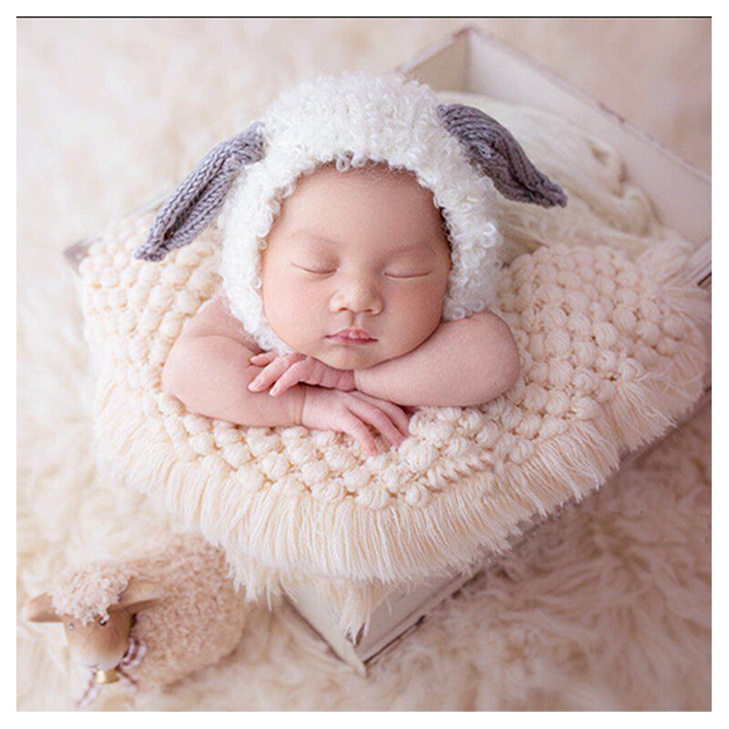 Puntelli fotografia neonato lavorato a maglia Color caramella modello ananas coperta fotografica per coperta bambino Shoot Studio Bebe accessori