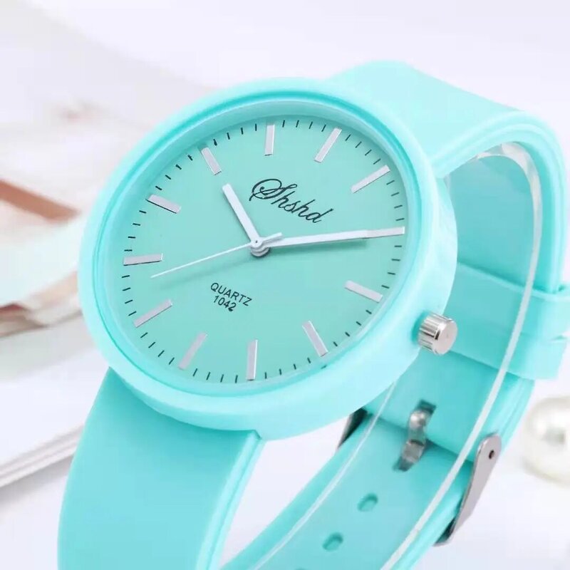 2021 neue einfache silikon Marke WOKAI Casual Quarzuhr Frauen Kristall Silikon Uhren Relogio Feminino Armbanduhr Heißer verkauf