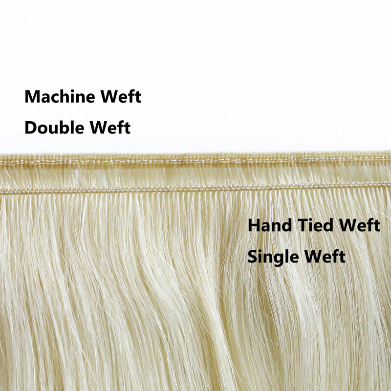 YSG HAIR Ultra cienka ręcznie wiązana tasiemka przedłużanie włosów surowe dziewicze nieprzetworzone splecione ludzkie włosy wiązki Silky Straight 100g