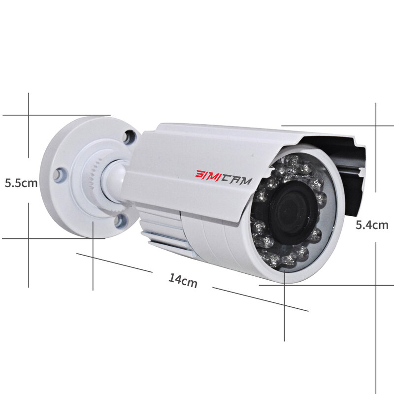 Analoge ahd video überwachungs kamera 1080p 2.0mp 3000tvl ntsc/pal wasserdichte cctv dvr kamera nachtsicht sicherheits kamera simicam