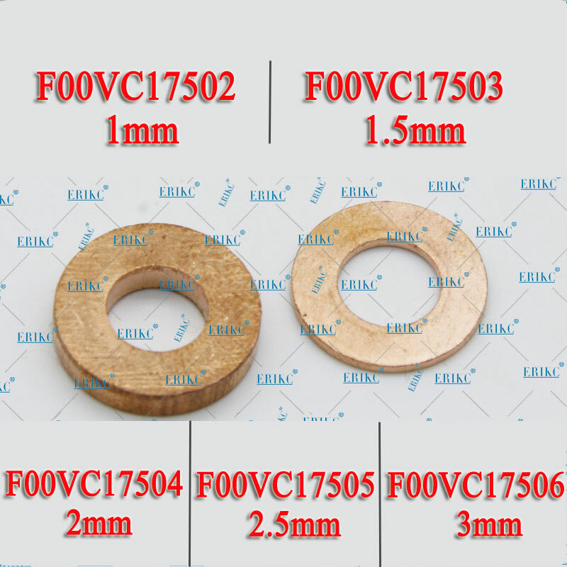 F00VC17505 Boquilla de inyector Arandela de cobre F00VC17504 F00VC17503 Junta de rociador diésel 9001-850C F00VC17506 para Bosch Delphi Shim