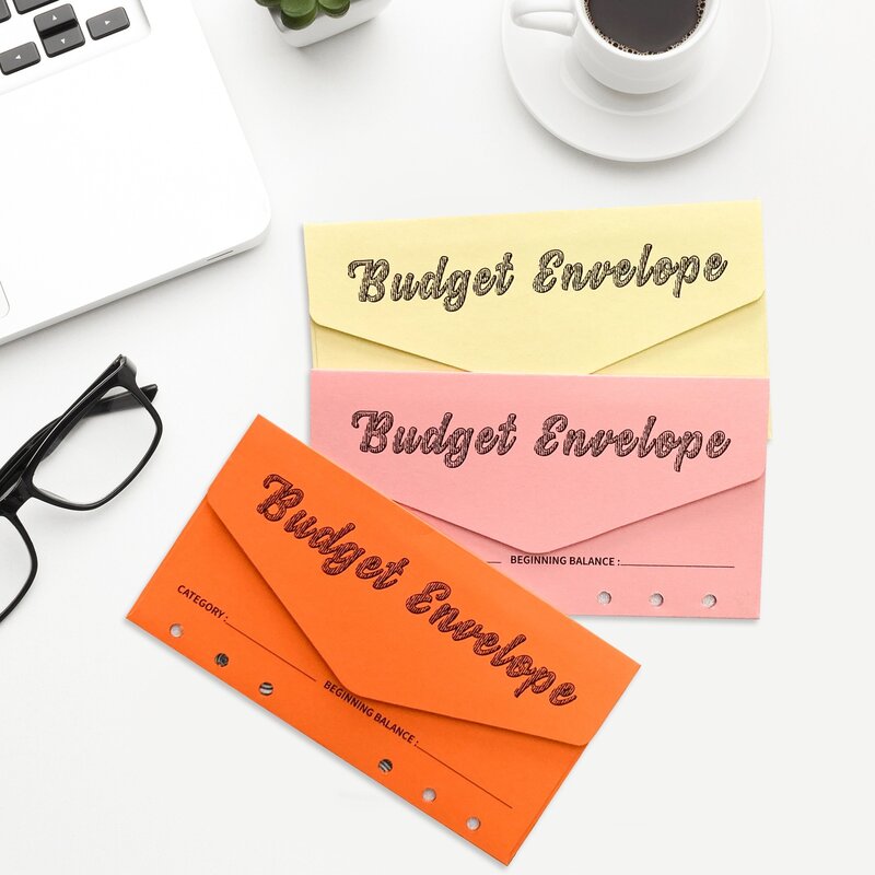 12สีสดซองจดหมาย Budget ระบบ Savings Account ซอง Budgeting ซอง Cash Organizer Budget Keeper Pay ค่าใช้จ่าย