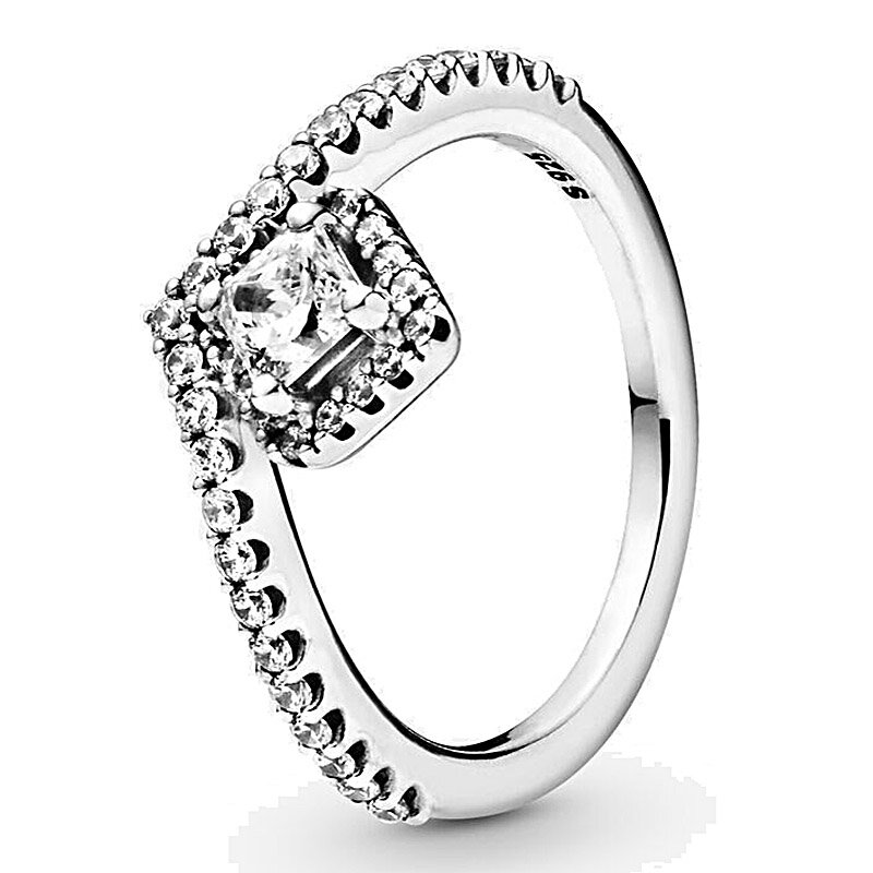925 Sterling Silver Ring 1:1 Elevado Freehand Amor Coração Polido Coroa Assinatura Círculos Femal Anel DIY Moda Jóias