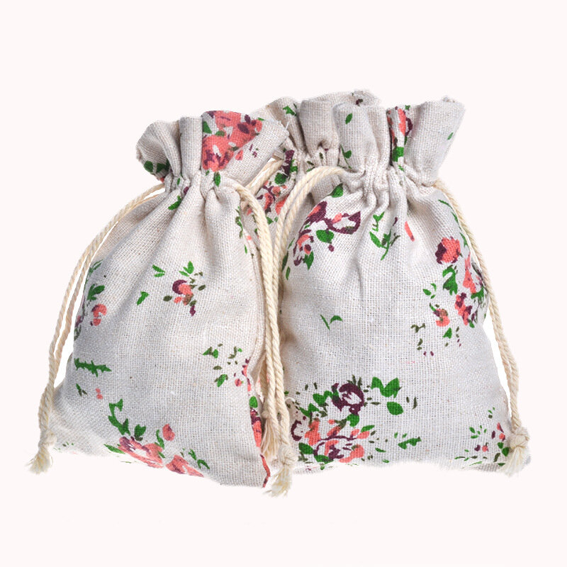 오간자 가방 다채로운 면 쥬얼리 포장, 드로스트링 선물 가방, 사탕 인쇄 파우치 및 가방, 10x14 cm, 직송, 20 개