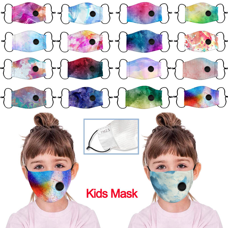 Niños estampado Multicolor bufanda Safet proteger cara lavable maskslavable y reutilizable de algodón cara cubierta Mascarilla