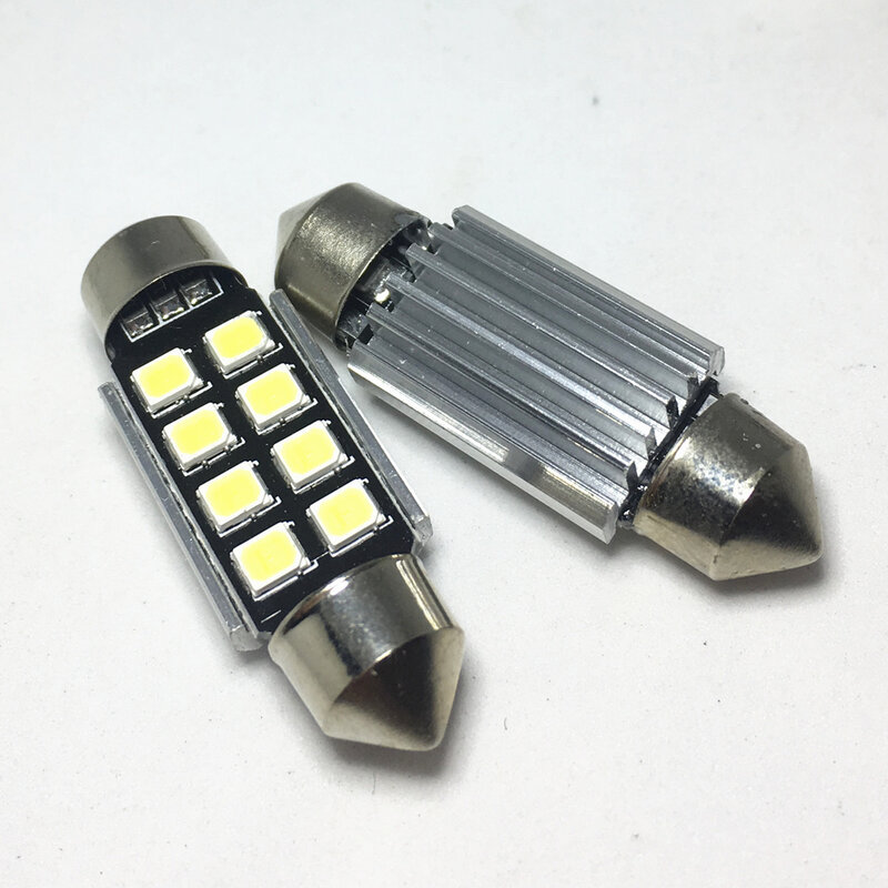 2pcs 31mm 36mm 39mm 41mm Festoon CANbus C5W led 오류 무료 5630 5730 8 LED smd 인테리어 독서 화이트 아이스 블루 전구 돔 램프