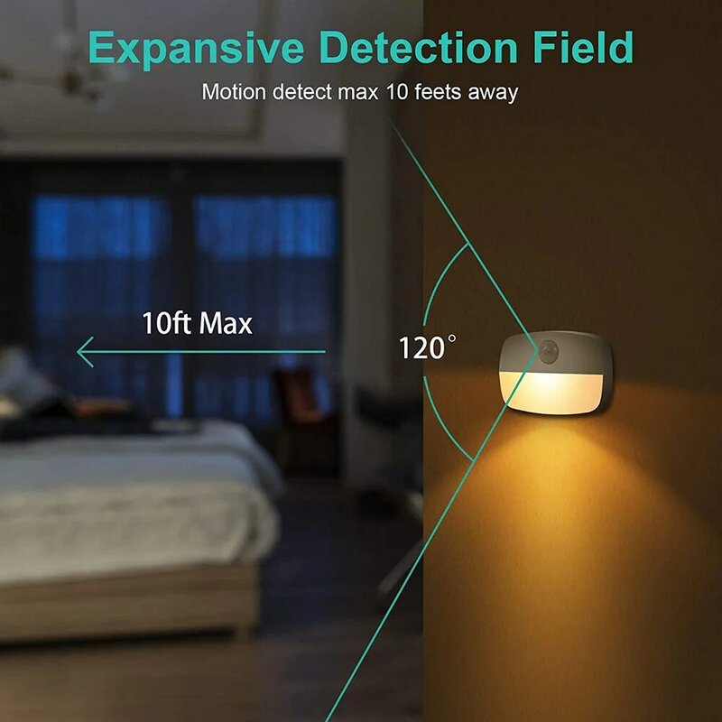 6/3/1pcs PIR sensore di movimento lampada da parete a LED alimentata a batteria per camera da letto armadio da cucina corridoio corridoio via scala lampada Decor