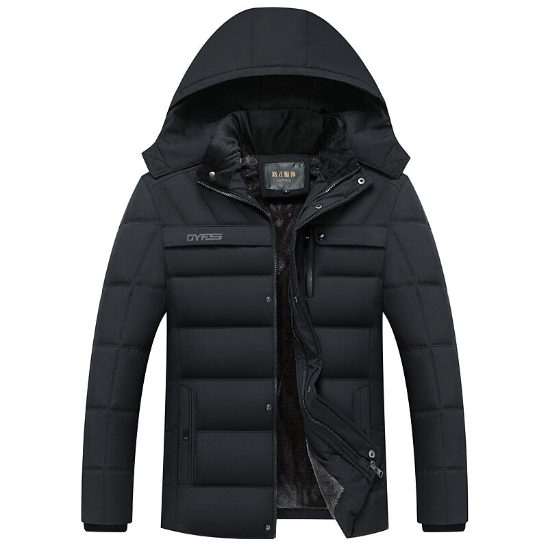 Mantel musim dingin bertudung mode baru 2024 jaket musim dingin pria hangat tebal hadiah tahan angin untuk ayah suami Parka