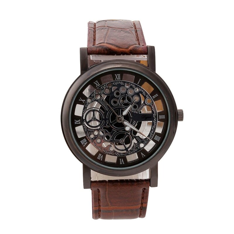 Orologio Uomo-Reloj de pulsera deportivo para hombre, cronógrafo de cuarzo de lujo, con esfera de cuero, 2023