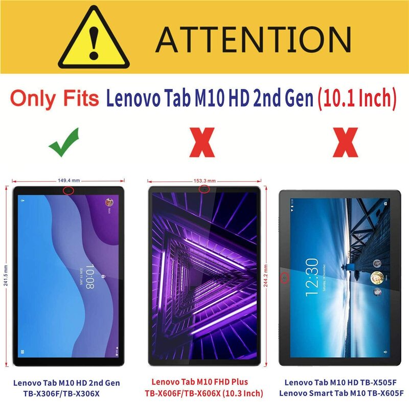 Защита экрана для Lenovo Tab M10 HD (2-е поколение) 10,1 дюйма TB-X306F 2020 выпуск Защитная пленка для планшета из закаленного стекла