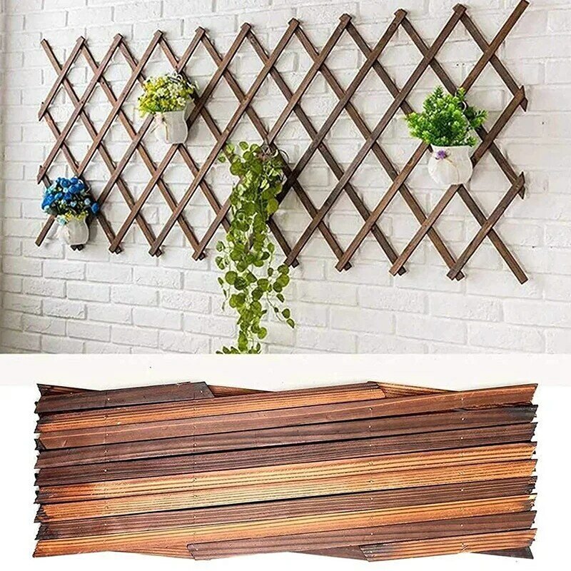 Nuova griglia espandibile del recinto della parete della maglia di tiro di legno del giardino di legno per la struttura rampicante della decorazione del giardino secondario del giardino domestico