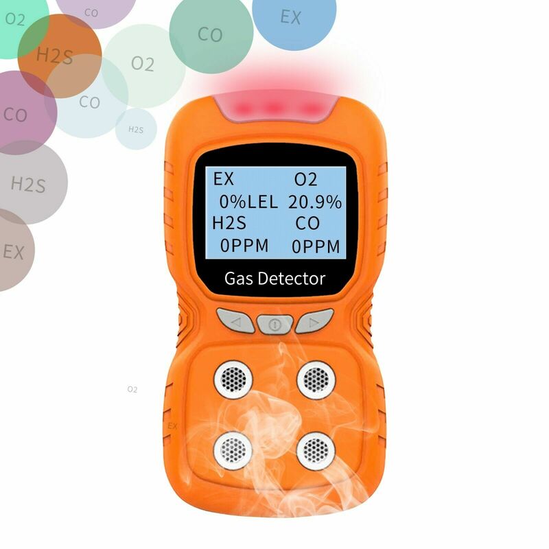 Detector de Gas 4 en 1 CO H2S O2, Analizador de Monitor de oxígeno, fugas, Combustible portátil