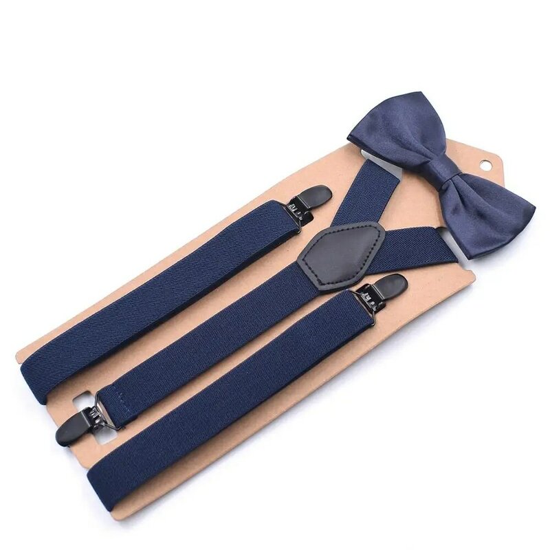 Setelan suspender mode baru suspender dewasa punggung Y dengan dasi kupu-kupu untuk aksesori pakaian sehari-hari