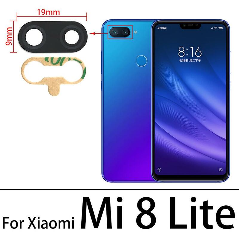 عدسة زجاجية للكاميرا الخلفية البديلة مع ملصق لاصق ، جديد ، Xiaomi Mi 10 ، 9 ، 8 Lite ، SE ، 9T ، Note 10 Pro ، 10T Lite 5G