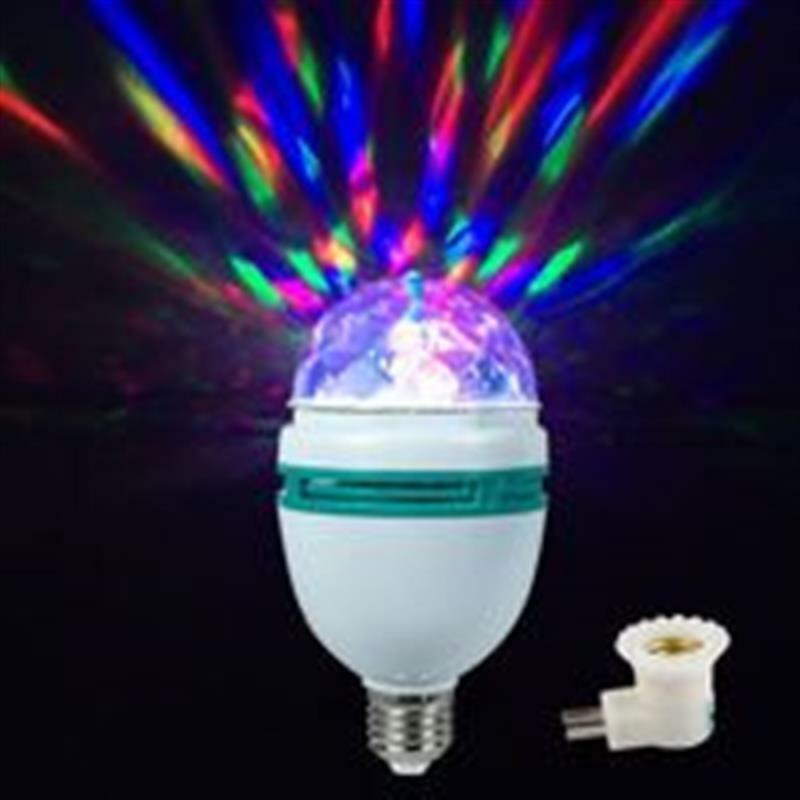 Lampe LED E27 RGB 3W, projecteur de couleurs magiques, lumière de scène rotative automatique AC85-265V 220V 110V pour fête de vacances Bar KTV Disco
