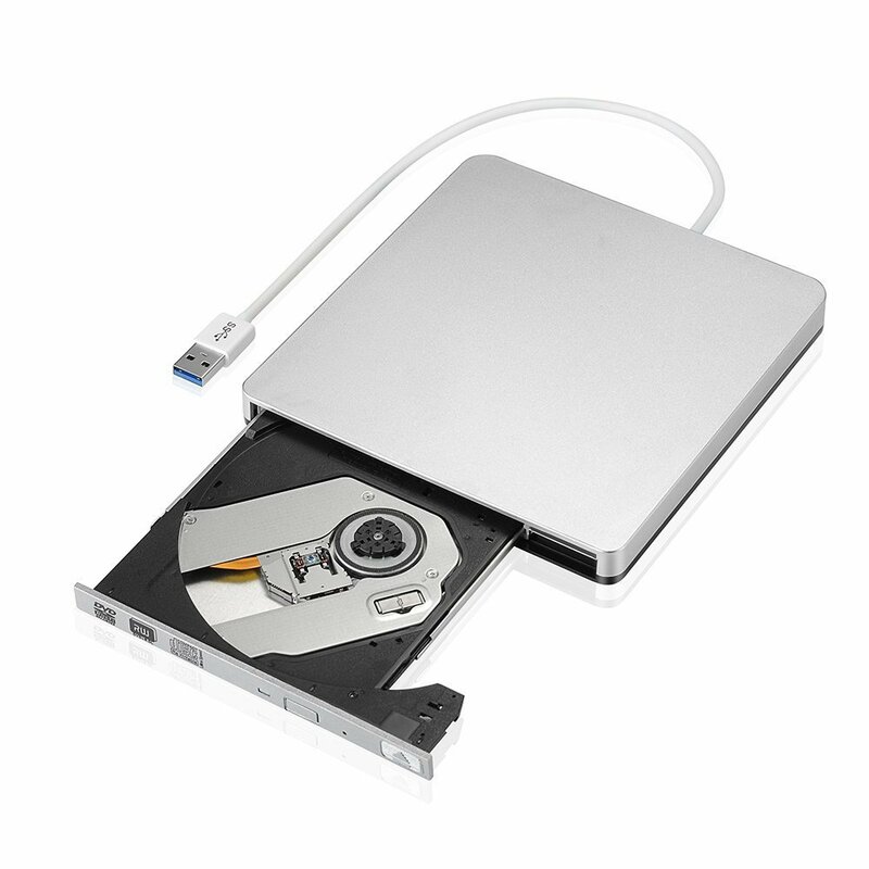 Drive óptico externo usb, dvd +-rw tablete leitor de cd compatível com dvd
