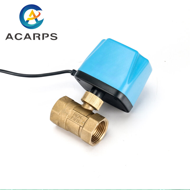 Válvula de bola eléctrica motorizada de dos cables normalmente cerrada/abierta, 1/2 ", 3/4", 1 ", 2", CA 220V, cc 12V, CC 24V