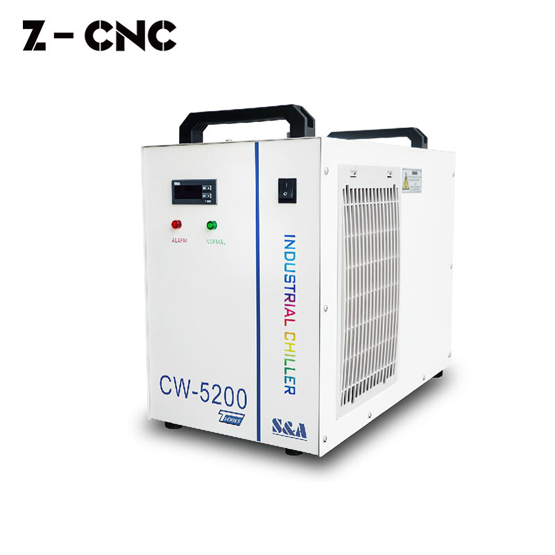 Teyu S & A CW5200TH CW5202TH Chiller de água industrial para 80-150W Co2 Laser Tube, CNC Cooling CW5200DH Z-CNC