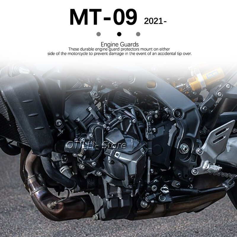 Motociclo della copertura del cilindro del motore delle protezioni della copertura laterale del motore CP3 2021 per Yamaha MT-09 MT09 MT 09 mt09 Tracer 9 GT 2022