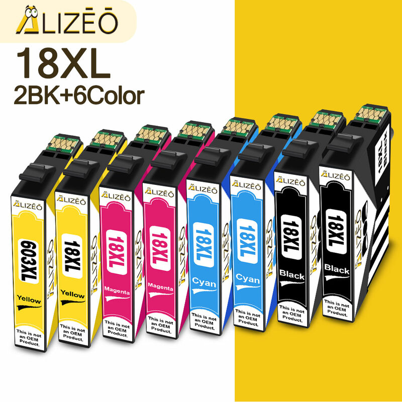 Cartuchos de tinta compatibles con EPSON 18XL, T1811, T1814, Epson XP-215, XP-315, XP-415, XP-212, XP-33, XP-225, XP-322
