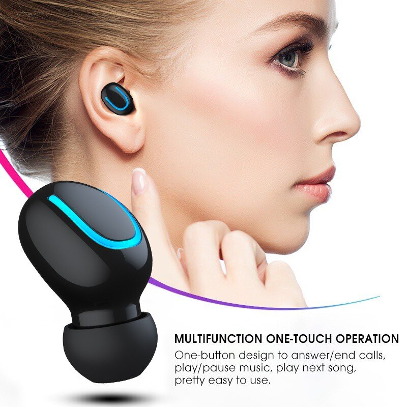 Słuchawki Bluetooth 5.0 TWS słuchawki bezprzewodowe słuchawki Bluetooth zestaw głośnomówiący słuchawki słuchawki sportowe gamingowy zestaw słuchawkowy telefon PK HBQ
