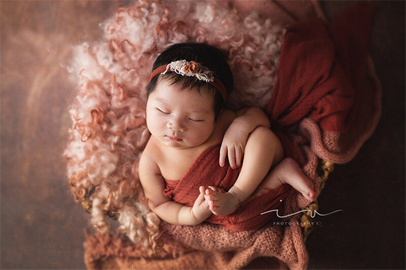 Adereços para fotografia de bebê, opção com cobertor para fundo, acessório para estúdio fotográfico