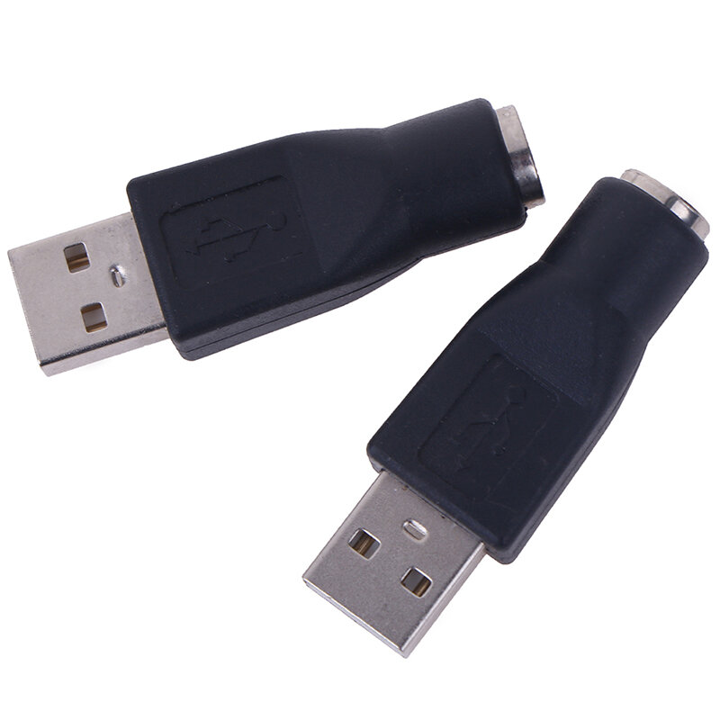 2Pcs PS/2 Male to USB Female Port Adapter Converter for PC Keyboard Mouse Mice