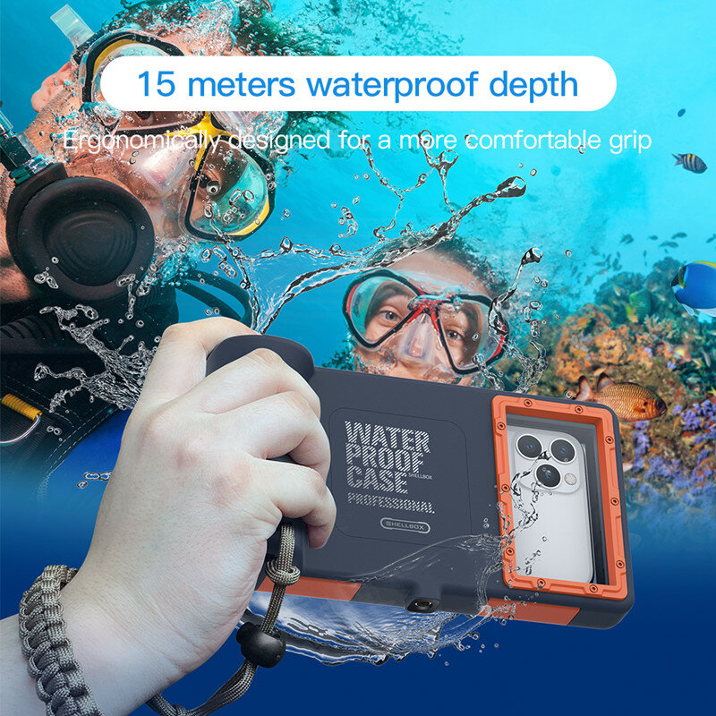Professional 15M Deep Waterproof Case For iPhone 15 14 Pro Max 11 12 13 XR XS Samsung Galaxy S23 Ultra S22 S21 Note 20 10 9 A15