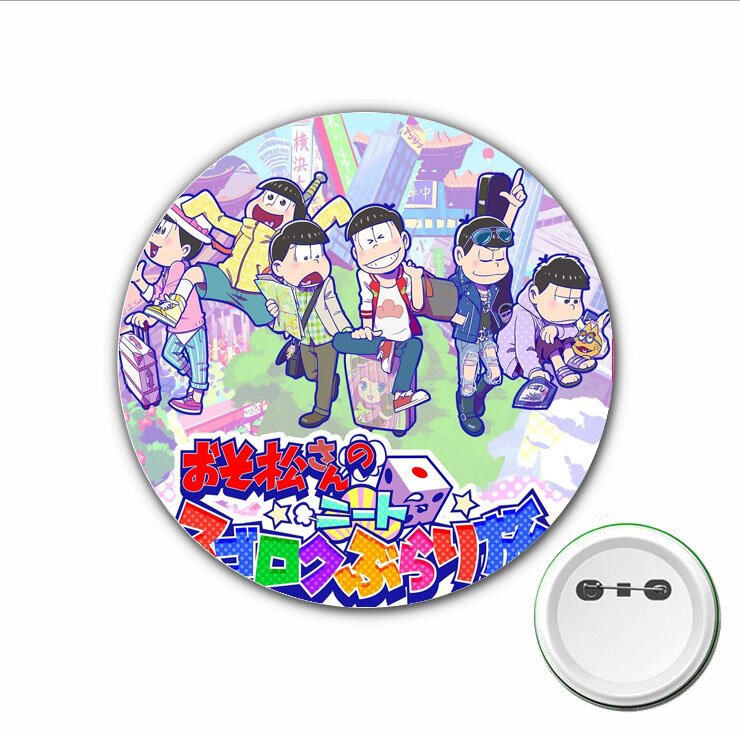 3 szt. Japonia anime Matsuno Osomatsu Cosplay plakietka z kreskówkowym broszka przypinki na plecaki torby plakietki guziki do odzieży akcesoria