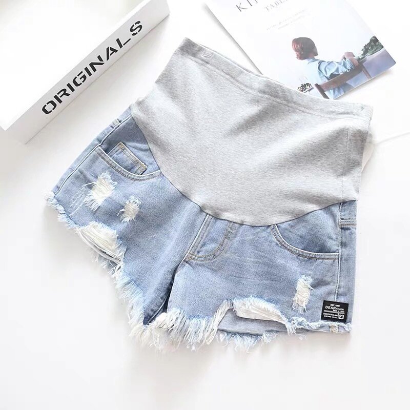 Maternity Clothes for Pregnant jeans Women Denim Shorts Pregnancy Jeans Low-Waisted Plus Size Loose Pants Wear outdoors
