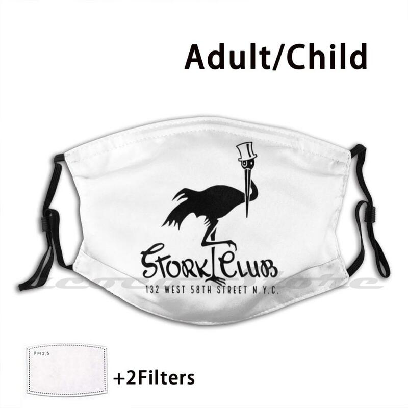 Manhattan der Stork Club Nachtclub (Schwarz) maske Erwachsene Kind Waschbar Pm 2,5 Filter Logo Kreativität Stork Club New York City Nyc