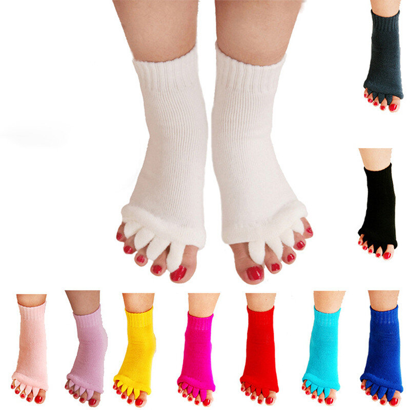 H ciclismo meias cinco toe sock orthotics separadores para dedos do pé corretor de joio ortopédico hallux valgus correção postura