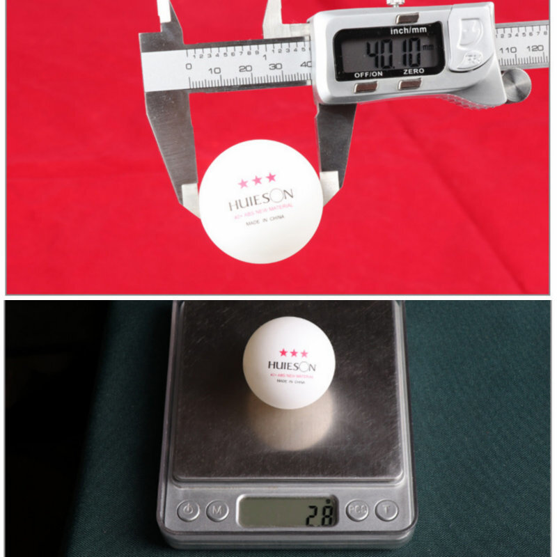 Huieson-pelotas de Ping Pong de 3 estrellas, Material plástico ABS para entrenamiento de mesa, 40mm, 50/100g, 2,8