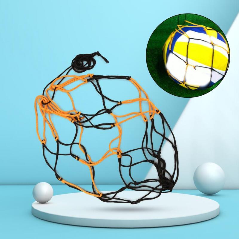 Utile pallacanestro tessitura borsa a sfera a rete forte capacità portante Mini palla da calcio borsa a rete pallone da calcio borsa da trasporto sport
