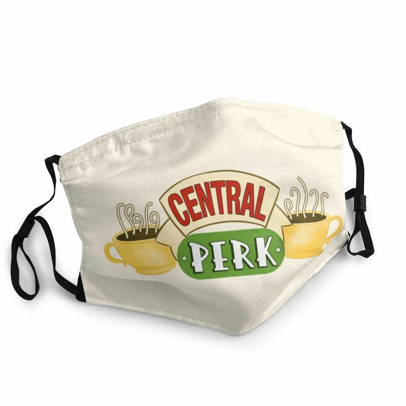 Perk-masque facial réutilisable pour adultes, Central Friends, Protection respiratoire, Anti-brume, Anti-poussière, spectacle TV