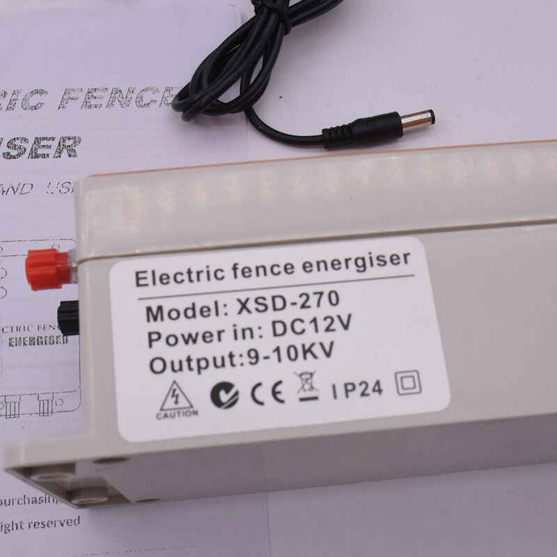 10KM  Electric Fence Solar Energizer Charger Controller Animal Horse Cattle Poultry Farm Shepherd Alarm Livestock Tools
