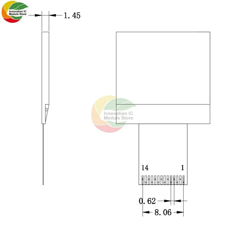Modul Layar OLED 14 Pin Ziqucu Putih 0.66 Inci Ssd1317 64X48 IIC I2C Modul LCD OLED UNTUK Arduino AVR STM32