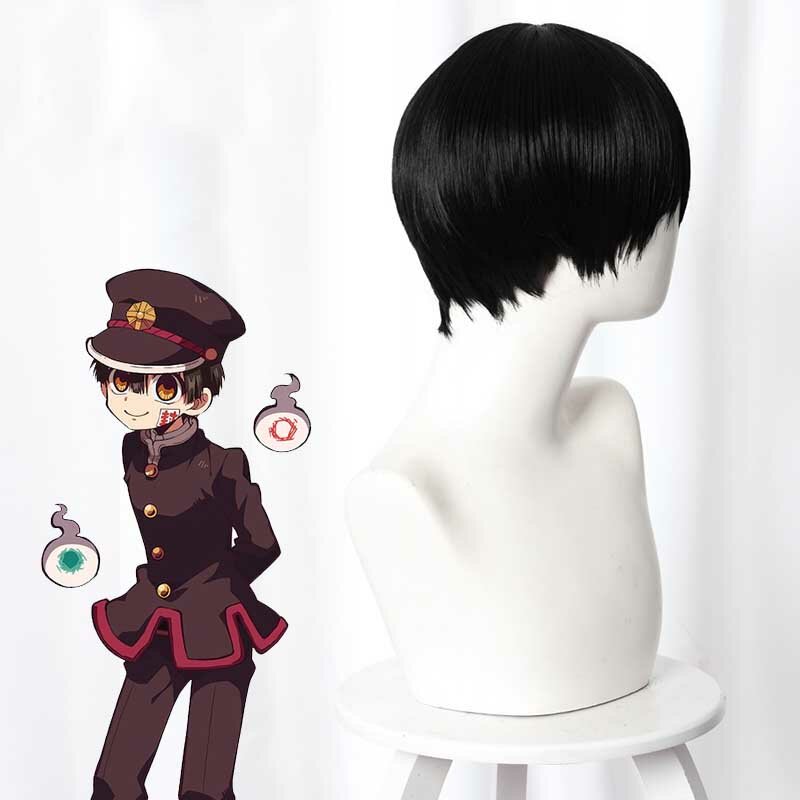 Парик из синтетических волос и шапочка для косплея, в стиле аниме Jibaku Shounen Hanako-kun, 2020