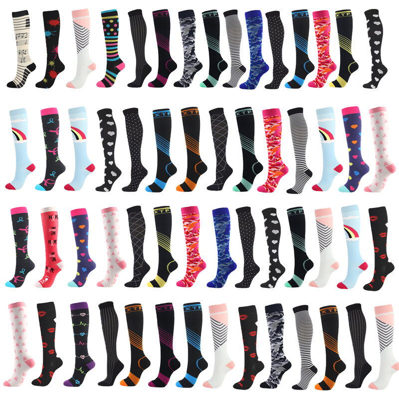 Unisex Compression Stockings Bicycle Socks Halloween Suitable For Puffiness, Diabetes, Varicose Veins, Marathon Running Socks