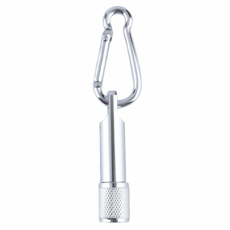 Mini lampe de poche en aluminium, porte-clés mousqueton, lampe Portable à 5 LED, torche