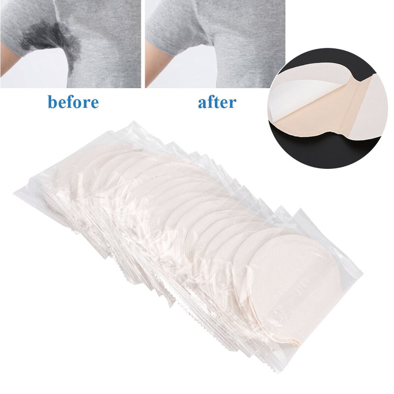 Adesivos anti-suor descartáveis para axilas, 40 peças absorve o suor dos axilas, desodorantes de verão, absorção de suor
