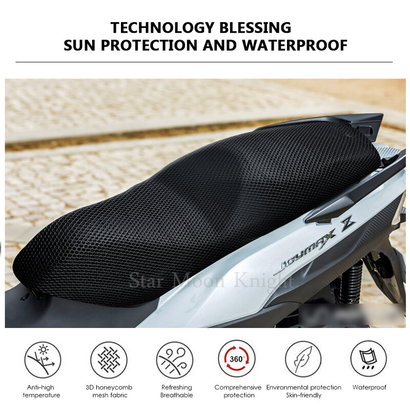 Proteção da motocicleta almofada de assento capa para sym cruisym 300 cruisym 150 joymax z 300 náilon tecido sela assento capa acessórios