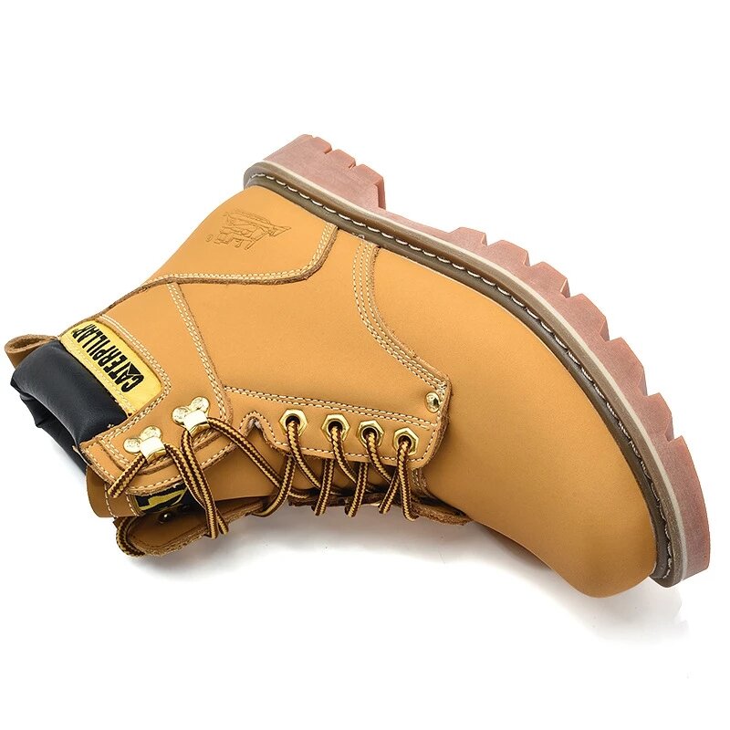 Botas casuais masculinas botas de segurança de trabalho de inverno anti-punctura sapatos de segurança masculino clássico combate tornozelo botas de desporto masculino